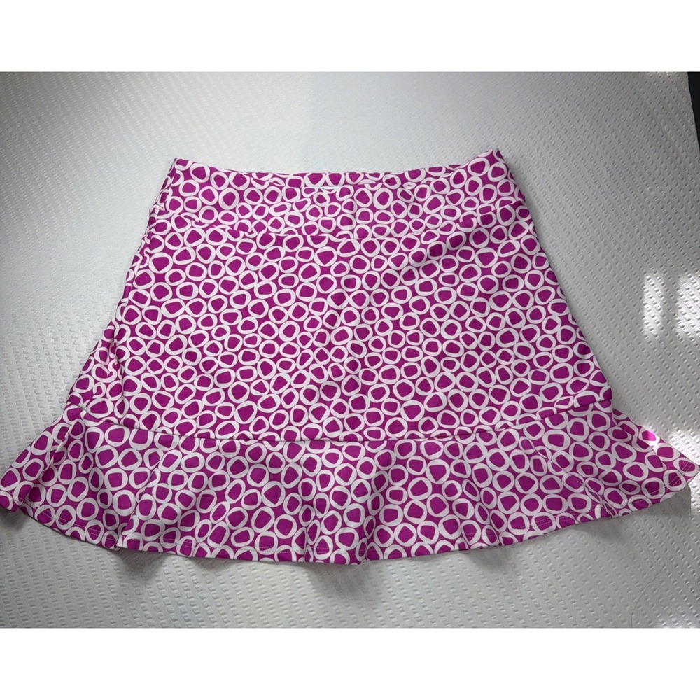 Jude Connally Pink Stretch Geometric Pickleball Golf Skort Tennis Skirt Small